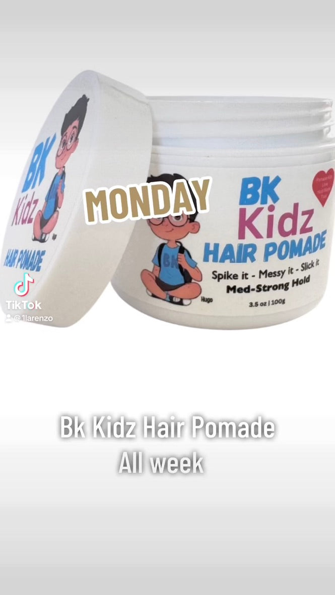 BK Kidz Hair Pomade, Strong Hold, 3.5 oz - For a Smooth, Playful, or Relaxed Look