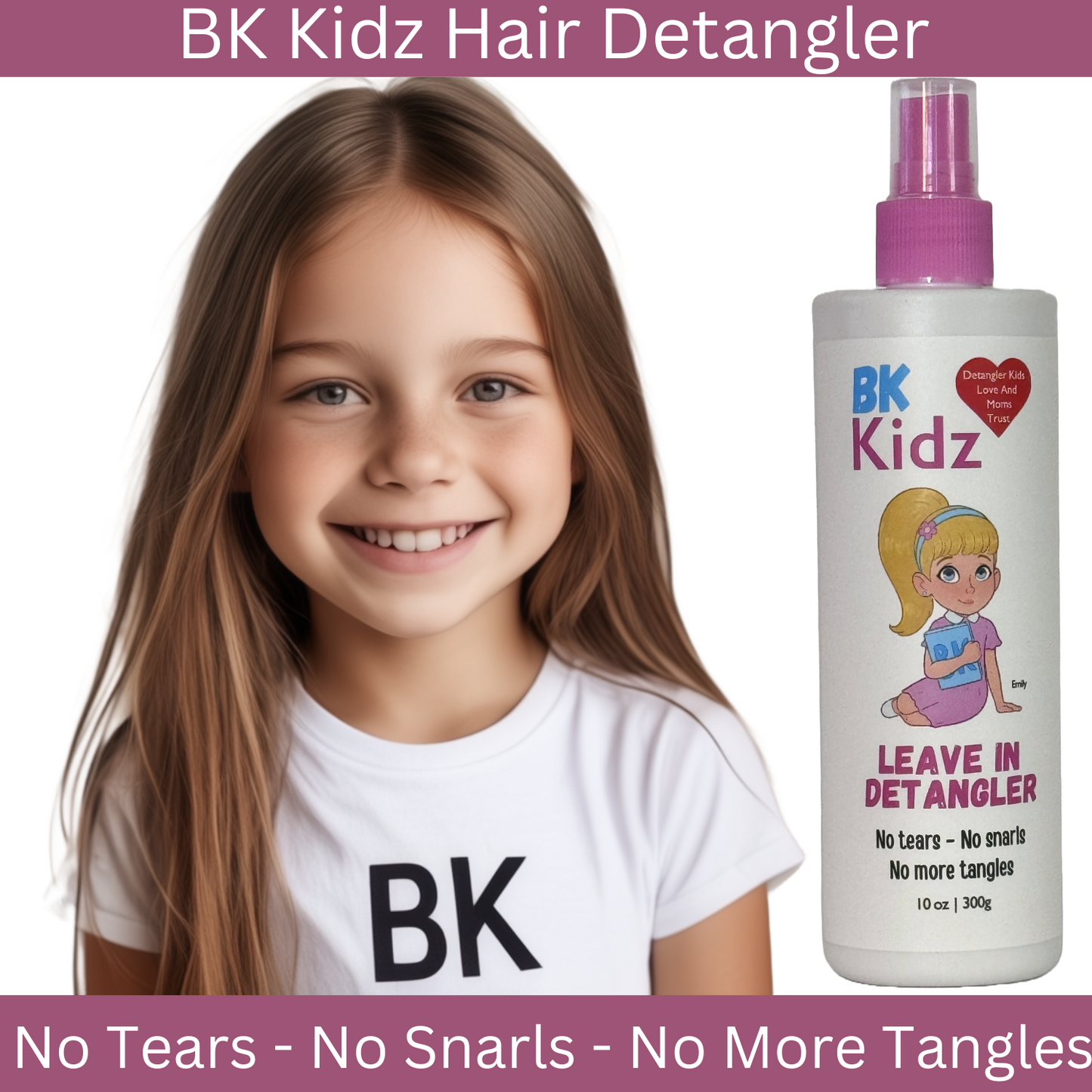 Say goodbye to tangles. Buy BK Kidz Detangler Spray! Suitable for all hair types, this spray effortlessly separates strands and keeps your child's hair tangle-free wherever they go.