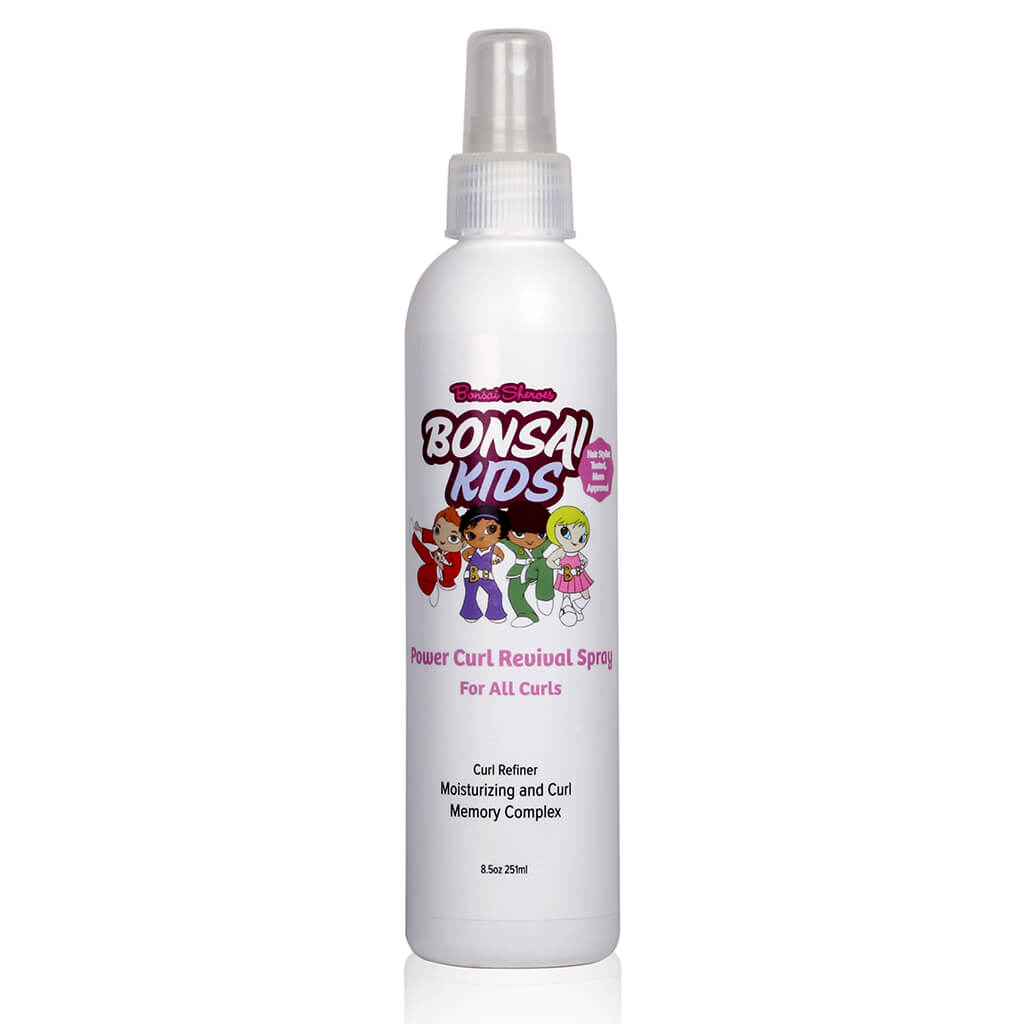 Buy Bonsai Kids Hair Curl Spray 8 fl. oz. - Stimulate and rejuvenate curls, smooth frizz, and add body, bounce, and shine. Perfect for kids' wavy, curly, or tightly curled hair. Lightweight, non-greasy formula with all-day hold. Safe for girls and boys.