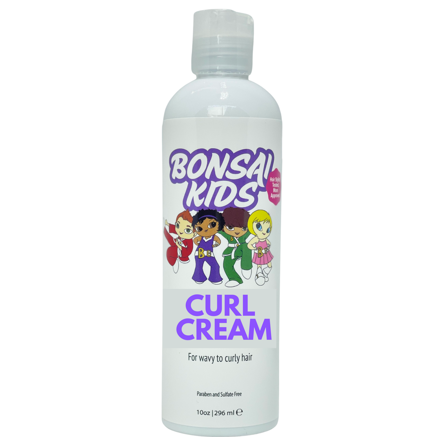 Bonsai Kids Curl Cream – Anti-Frizz Curl Definer for Wavy & Curly Kids Hair (10 oz)