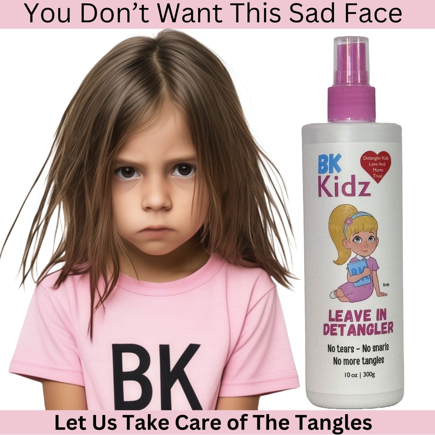 Say goodbye to tangles. Buy BK Kidz Detangler Spray! Suitable for all hair types, this spray effortlessly separates strands and keeps your child's hair tangle-free wherever they go.