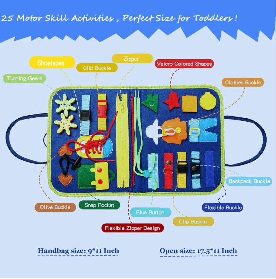 kids Montessori Toys Busy Board