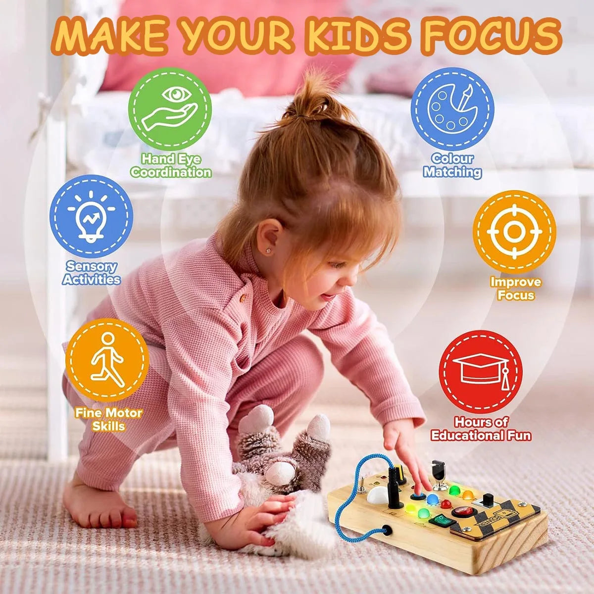 Montessori kids Busy Board