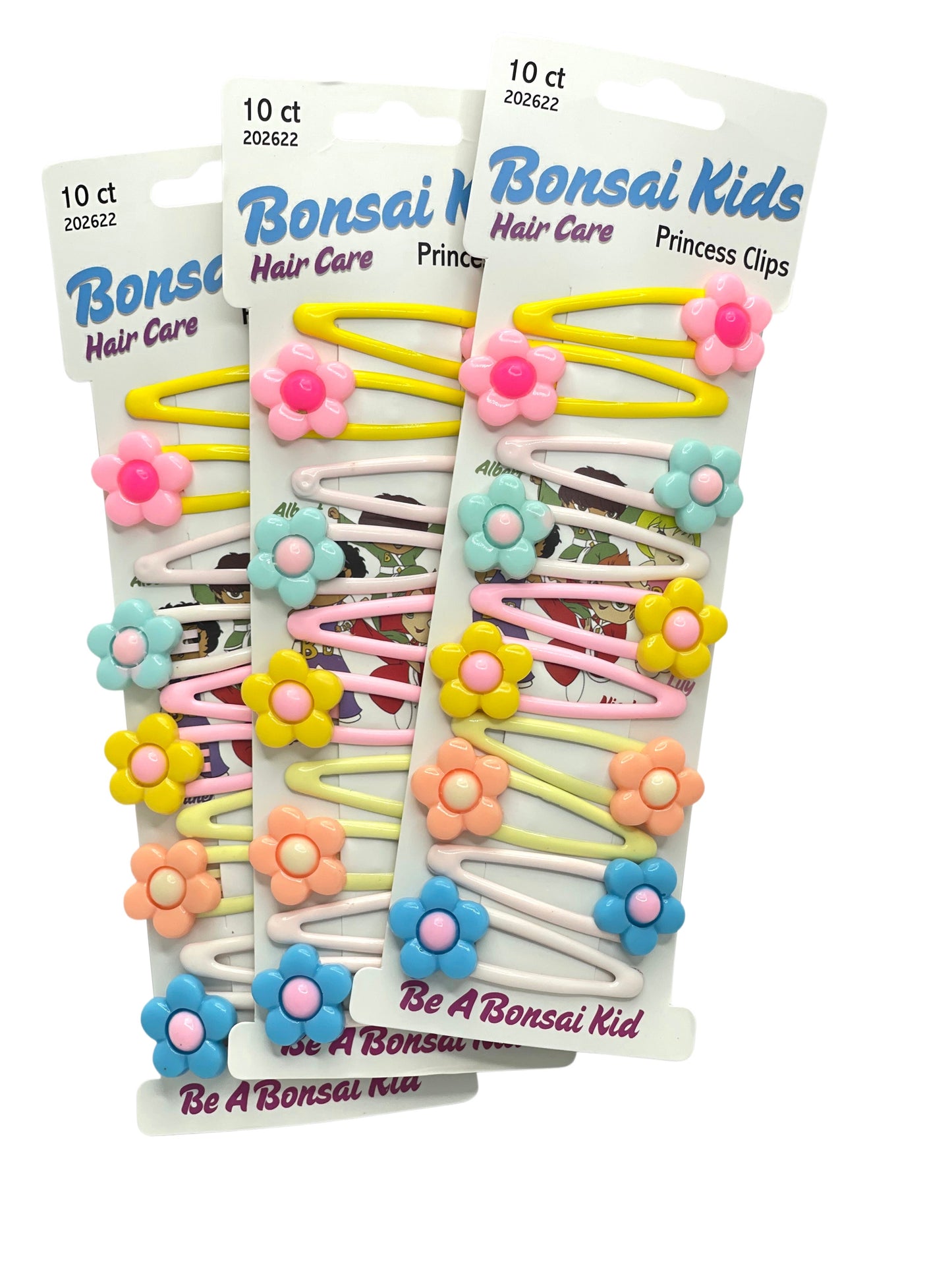 Girls and Toddlers Flower Hair Clips 10ct